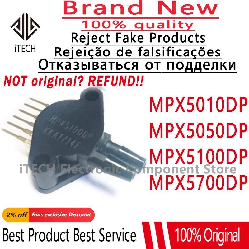 1PCS MPX5050DP MPX5010DP MPX5100DP MPX5500DP MPX5700DP New Original Pressure Sensor MPX5050 MPX5010 MPX5500 MPX5700