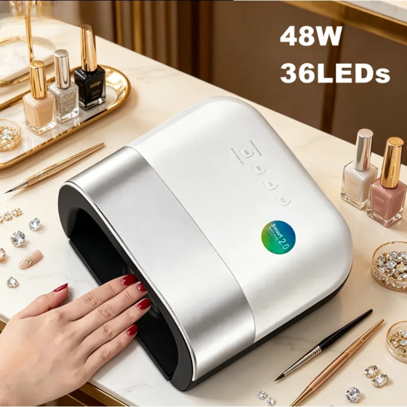 2026 NEW UV LED Cordless Manicure Lamp UV Lamp for Gel Nail 4 Smart Toe and Nail Timer Sensor Manicures with Settings