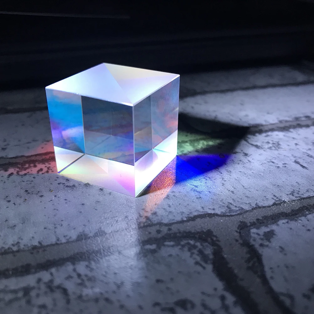 

Light Cube Gifts Glass Prism Physic Decoration Desktop Optical Dispersion Prisms
