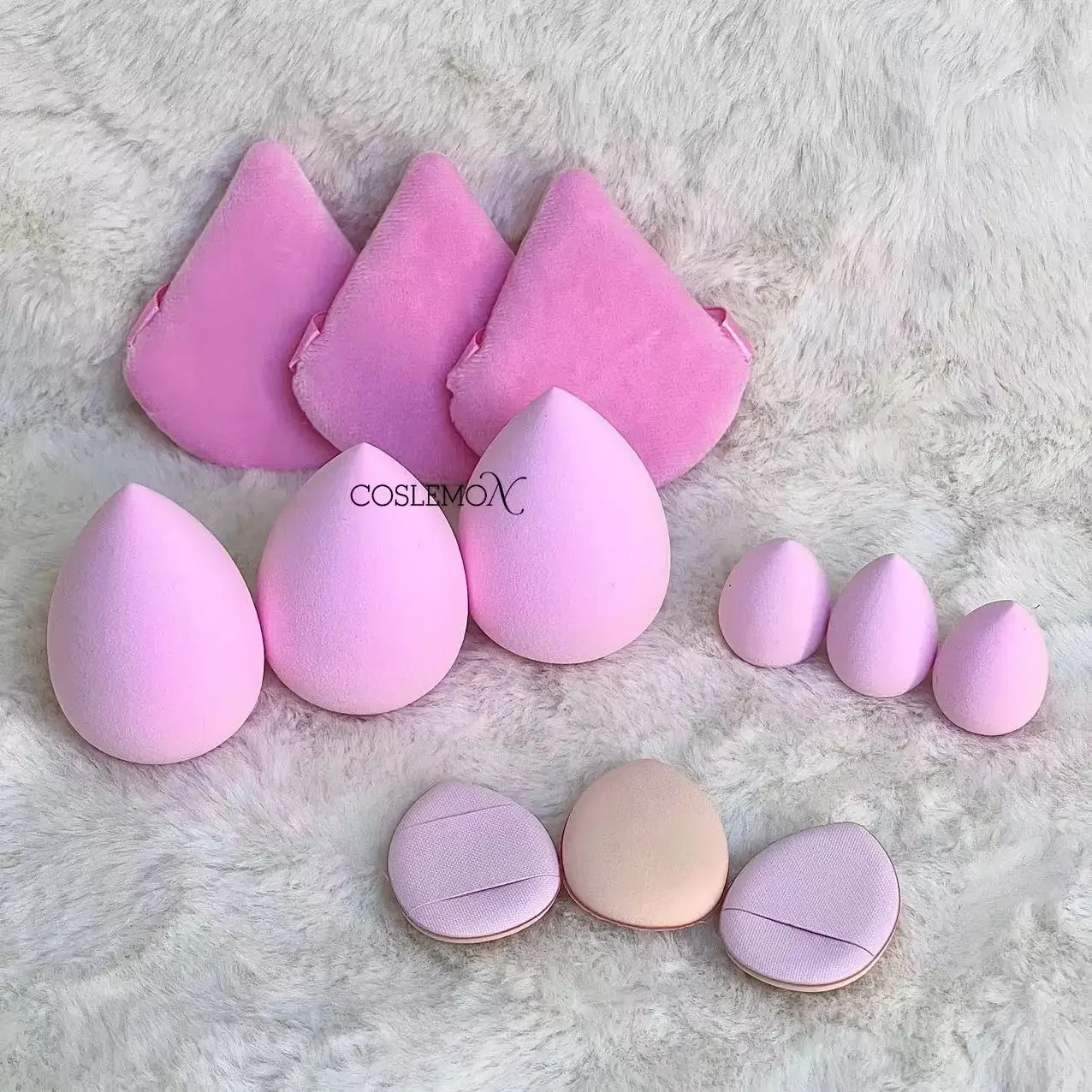 12pcs Makeup Sponge Blender Beauty Egg Foundation Concealer Powder Finger Puff Wet Dry Dual Use Make Up Accessories Beauty Tools