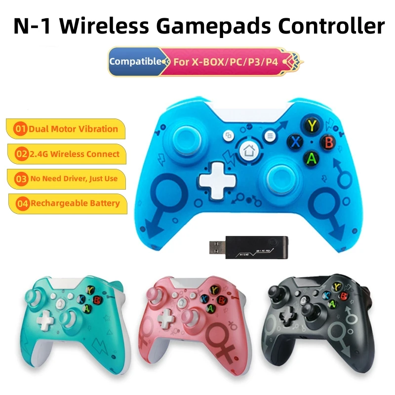 

N-1 2.4G Wireless Gamepads Controller For XBOX One For X-BOX Series X/S For PC Computer N1 Joystick Dual Vibration