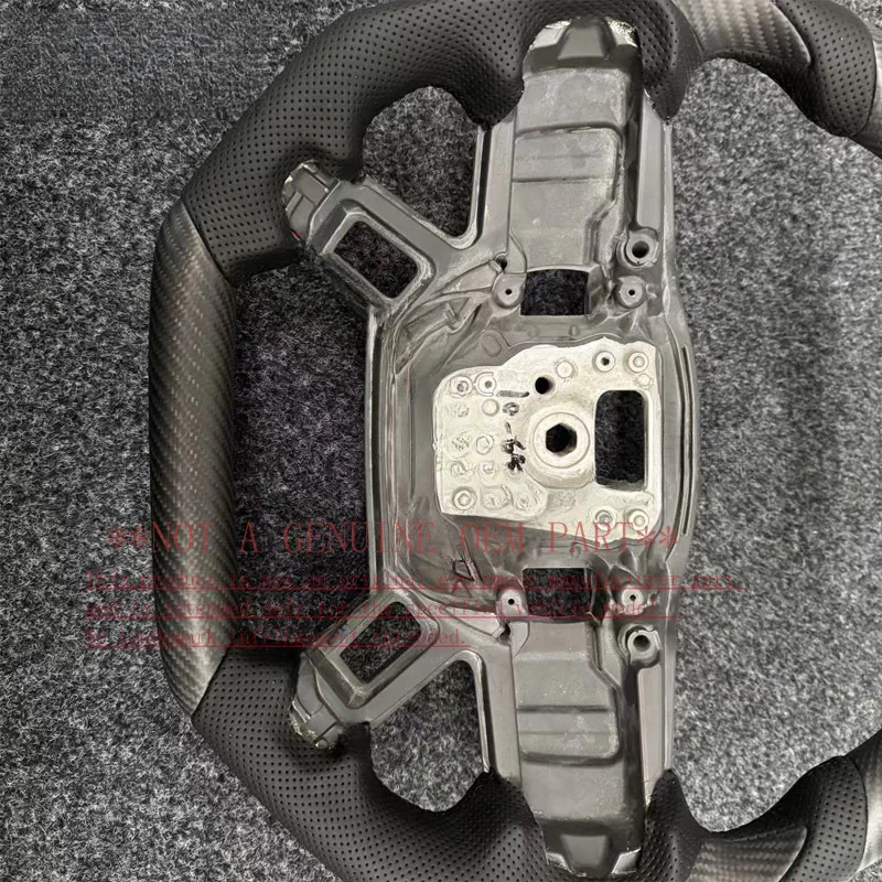 For Land Rover Defender 90 110 130 Steering Wheel Horn Cover Matte Carbon Fiber Sport Retain Original Heated Horn Shell