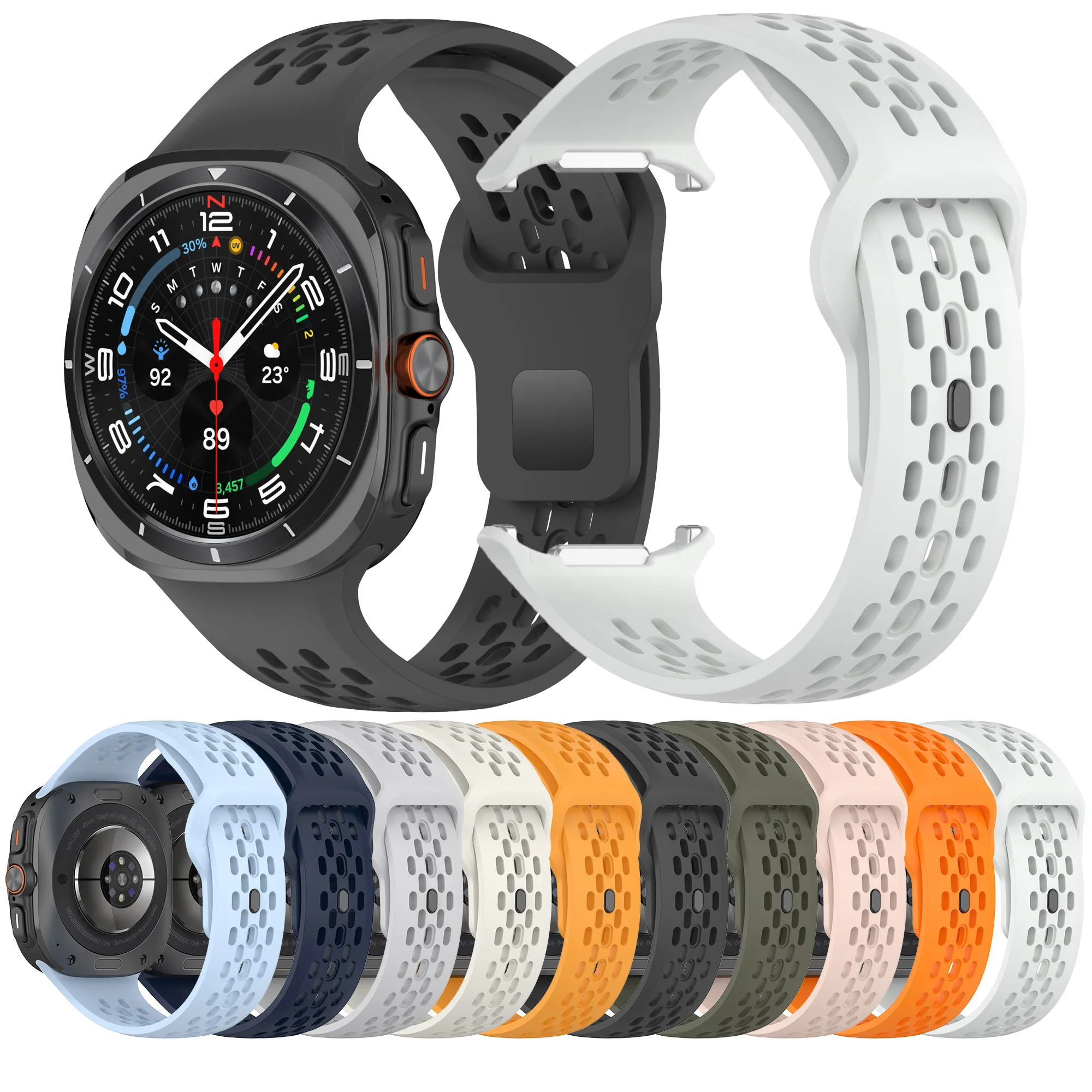 

Ремешок из мягкого силикона для часов Samsung Galaxy Watch Ultra 47 мм