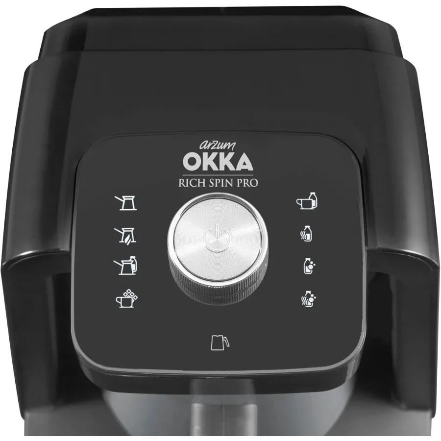 ماكينة صنع القهوة والمشروبات التركية الغنية سبين برو مع تقنية المخملية 120 فولت 5 أكواب وعاء طبخ من الفولاذ المقاوم للصدأ زعانف كروم #4