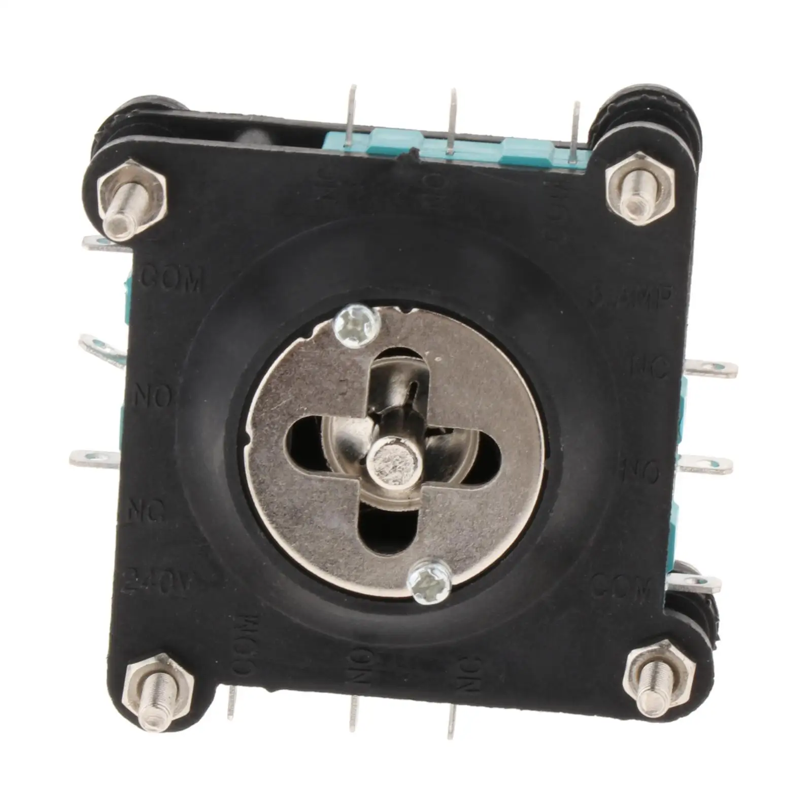 Rotary Cross Joystick Switch Self Locking 4NO4NC 5A 240V Spring Return Controller for Industrial Equipment Panel