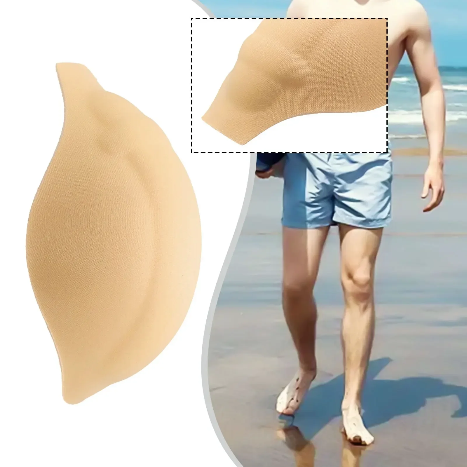 Bañador Sexy con almohadilla de realce para Hombre, traje de baño con bolsa, copa de esponja, almohadillas para Surf en la playa