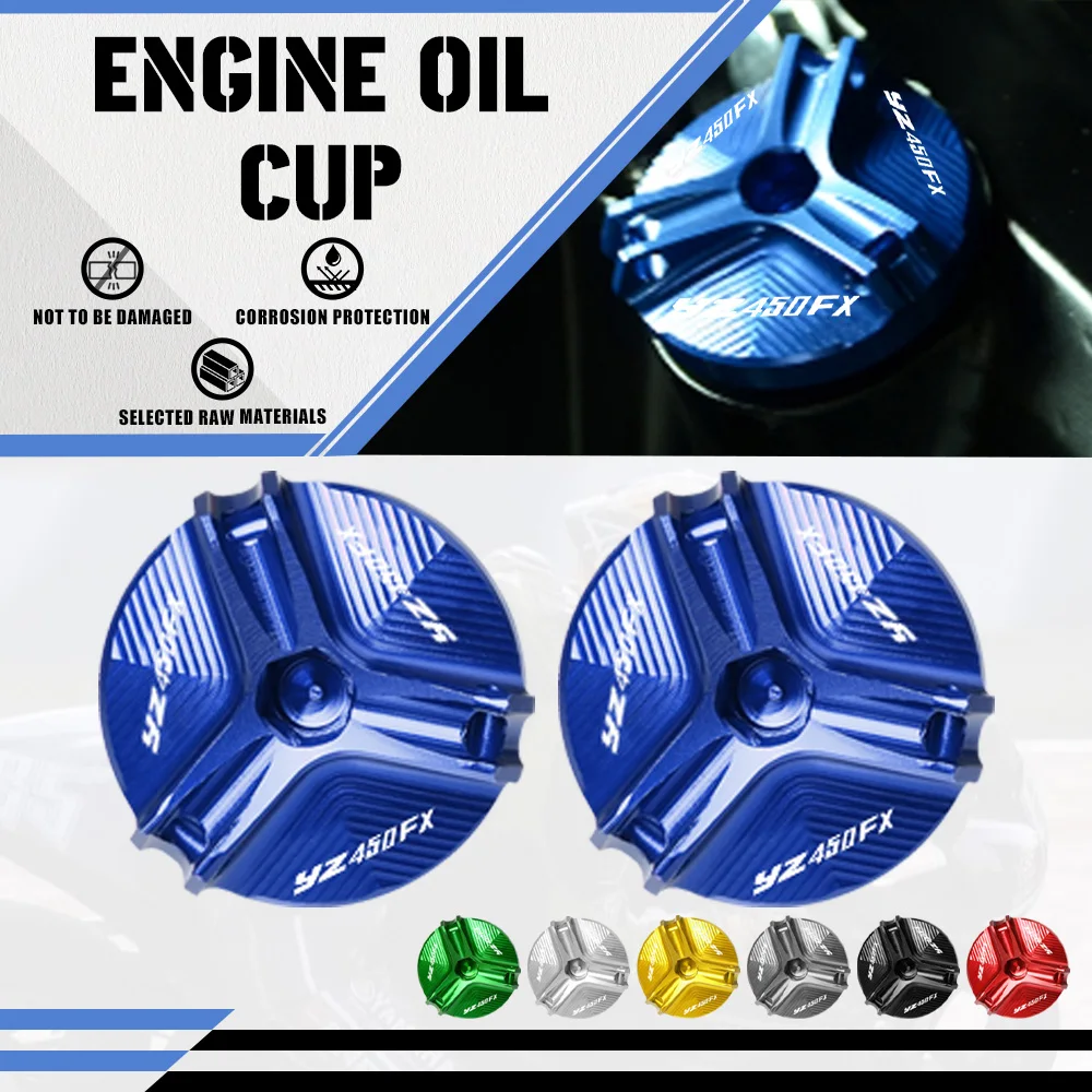 FOR YAMAHA YZ450FX YZ 450FX YZ 450 FX 2016-2020 2021-2023 Motocycle Accessories CNC Aluminum New M28 Oil Filler Cap Cover Screw