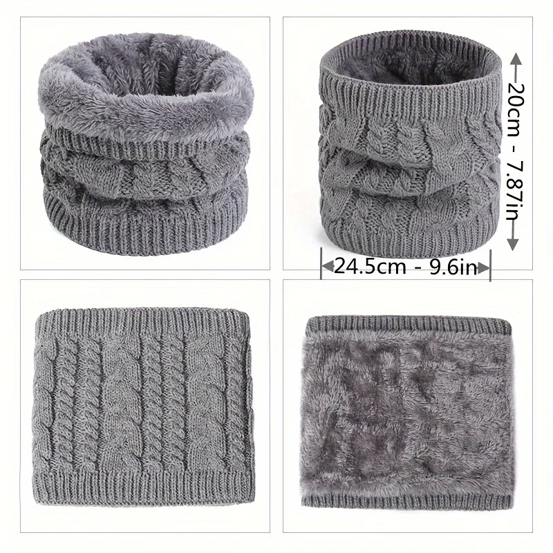 وشاح دافئ للرقبة من ألياف البوليستر مناسب لإكسسوارات الشتاء المريحة للرجال والنساء في الطقس البارد #4