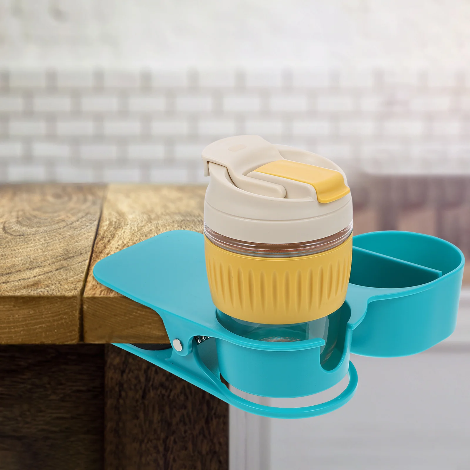 

Серый многофункциональный настольный боковой держатель для чашки, портативный держатель для чашки для питья, зажим для офисных работников, программистов, органайзер для геймеров