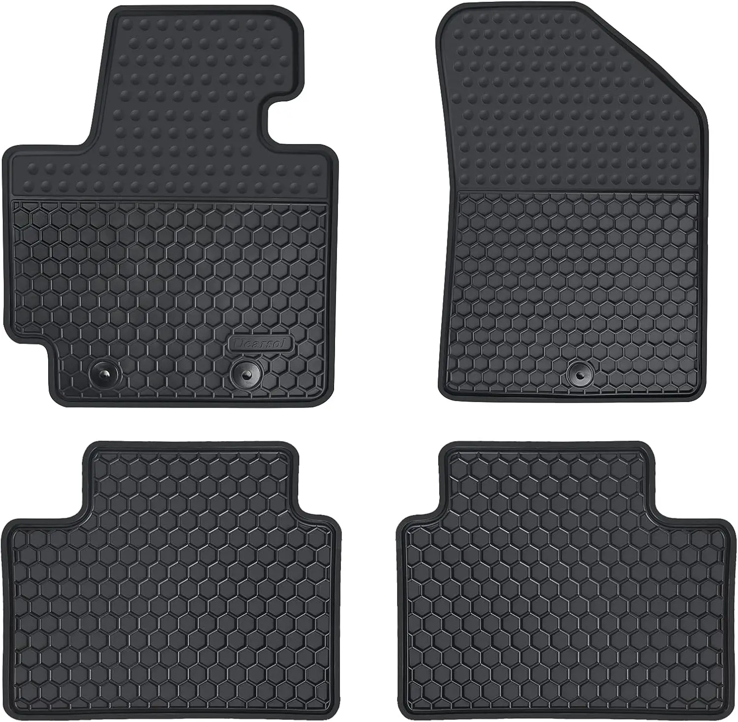 

Custom Fit Car Floor Mats for Kia Soul 2014-2019, Odorless Heavy Duty Rubber All Weather Floor Liners Set Black