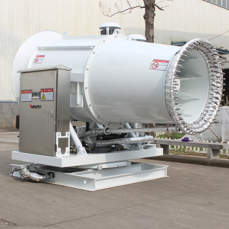 الرشاشات نظام الري الزراعي 120 متر ارتفاع ضغط المياه ضباب مدفع الغبار قمع آلة مدفع الضباب