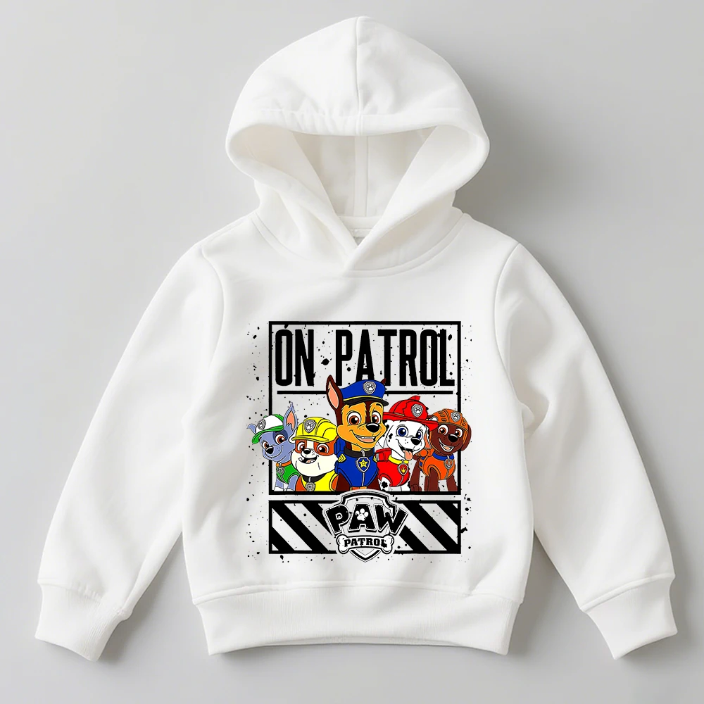 

Флисовая толстовка с принтом PAW Patrol On Patrol для детей, повседневный пуловер для мальчиков и девочек, мягкий уютный топ