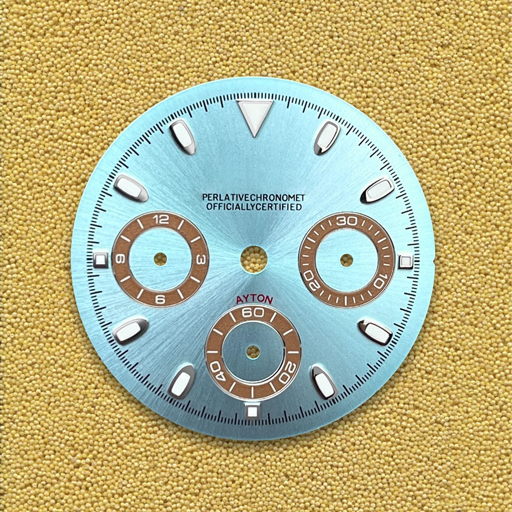 

VK63 Dial 29.5mm S Logo Dial For VK63 Quartz Movement Timing Surface Watch Modification repair Accessories Green LuminousGreen