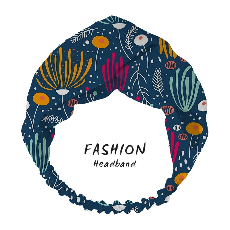 Fashion Women Girls four seasons Hair Bands Plants Print Headbands Turban Bandage Bandanas HairBands Hair Accessories Headwrap