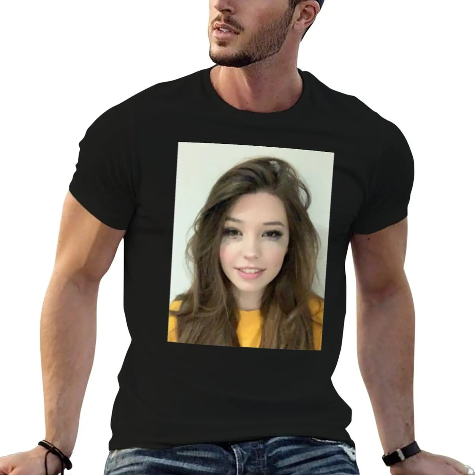 

Belle Delphine Mugshot T-Shirt t shirt man cotton essential t shirt t shirts for man pack cotton T-Shirt