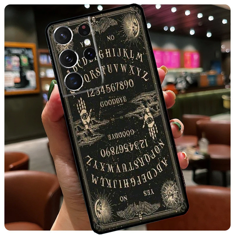 Ouija Board Silicone Case For Samsung Galaxy S23 S22 Ultra S21 S20 FE S8 S9 S10 Plus Note 20 Ultra Cover