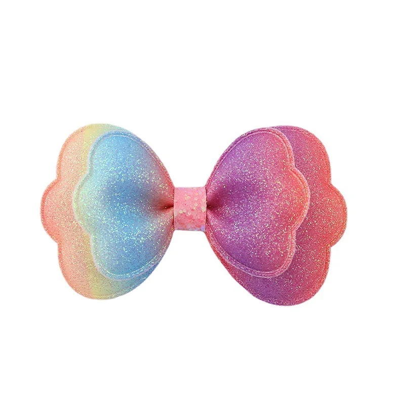 Horquillas con lazo degradado de princesa para niña, pinzas para el pelo, pasadores, accesorios para el cabello, 1 unidad