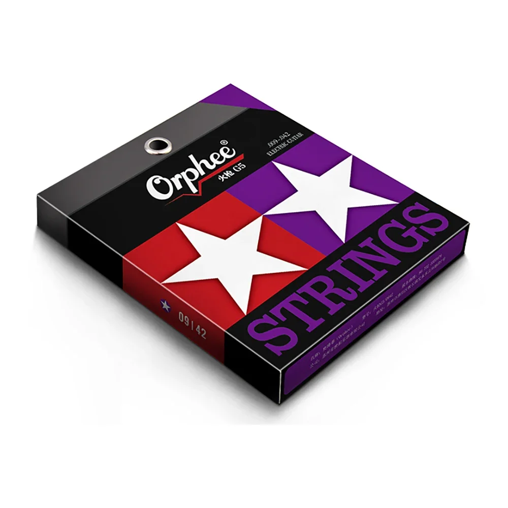 Orphee 1/10 مجموعة سلاسل الغيتار الكهربائي G سلسلة الغيتار الملحقات 3 أنواع مسدس الصلب الأساسية النيكل النقي اللفات سلاسل