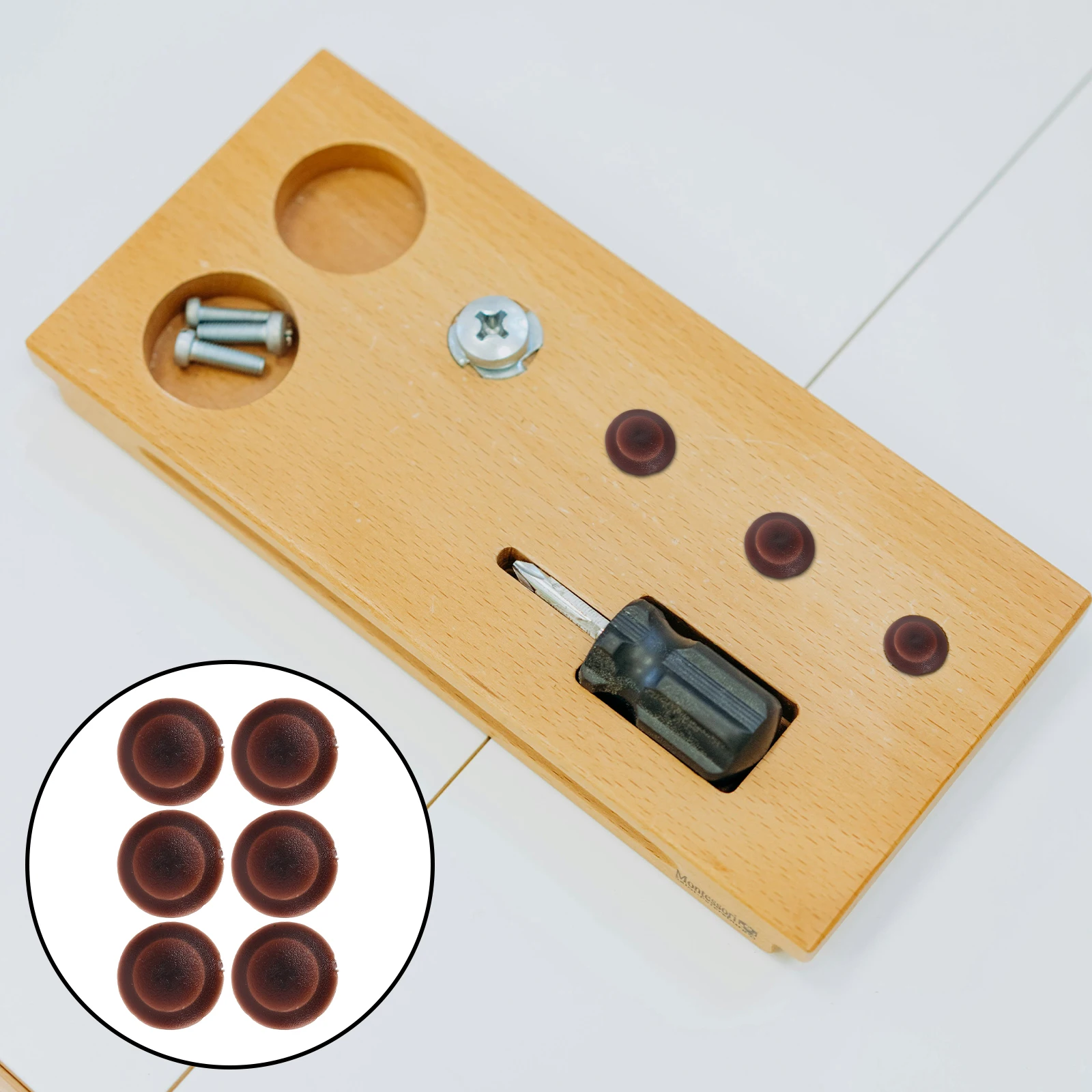

100Pcs Plastic Screw Covers Self Tapping Caps Decorative for Wood Cabinet Furniture Dustproof Screw Hole Caps Wood Wall Cabinets
