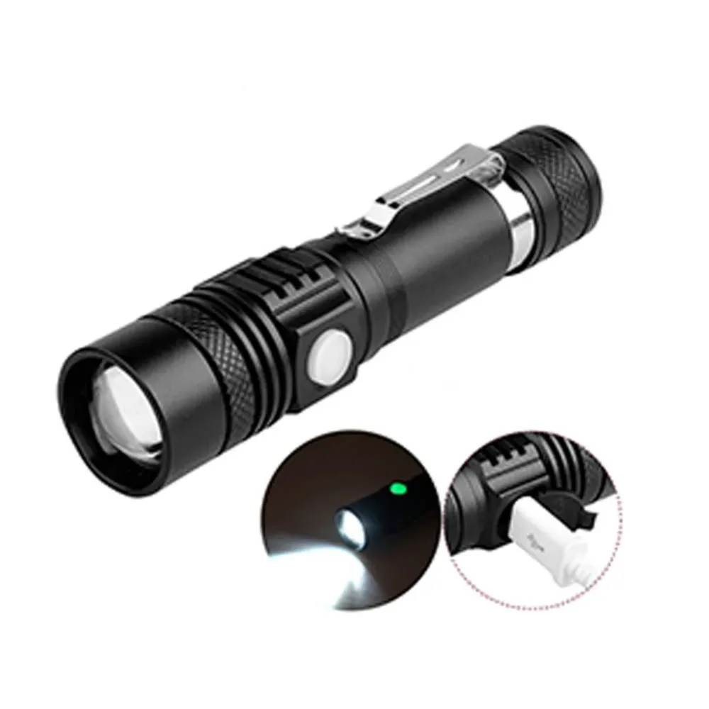 Portable Mini COB LED Flashlight USB Rechargeable High Power 18650Battery Lantern Waterproof Torch Camping Bicycle Lamp