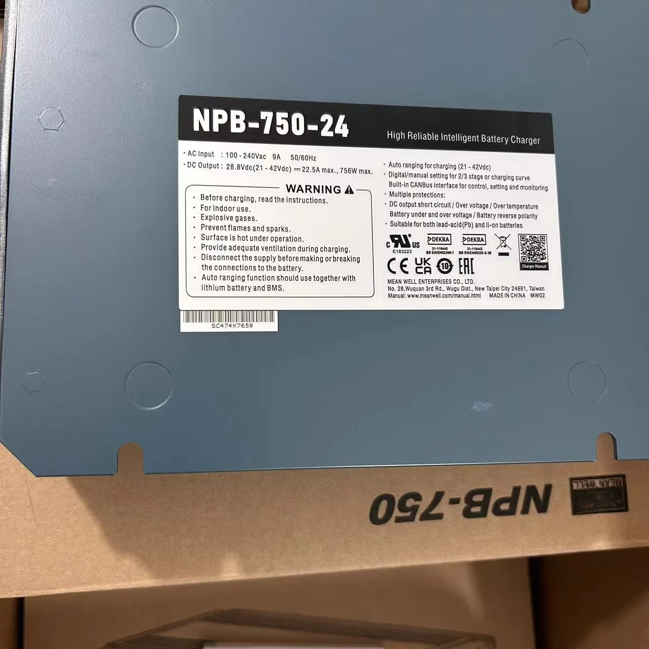 NPB-750-24 شاحن الجهد القابل للتعديل يعني جيدا NPB-240-24 27.6 فولت شاحن بطارية سكوتر كهربائي 24 فولت #6