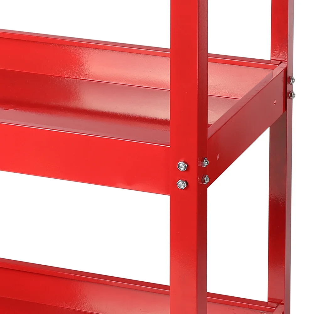 عربة تخزين الأدوات شديدة التحمل مكونة من 3 طبقات مع عجلات - منظم متين للمرآب والورش #6