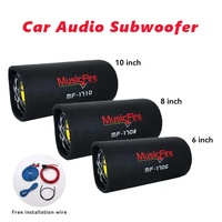 6/8/10 inch 12V Active Tunnel Type Car Subwoofer High-power Automotive audio with Built-in Amplifier Tweeter Speakers