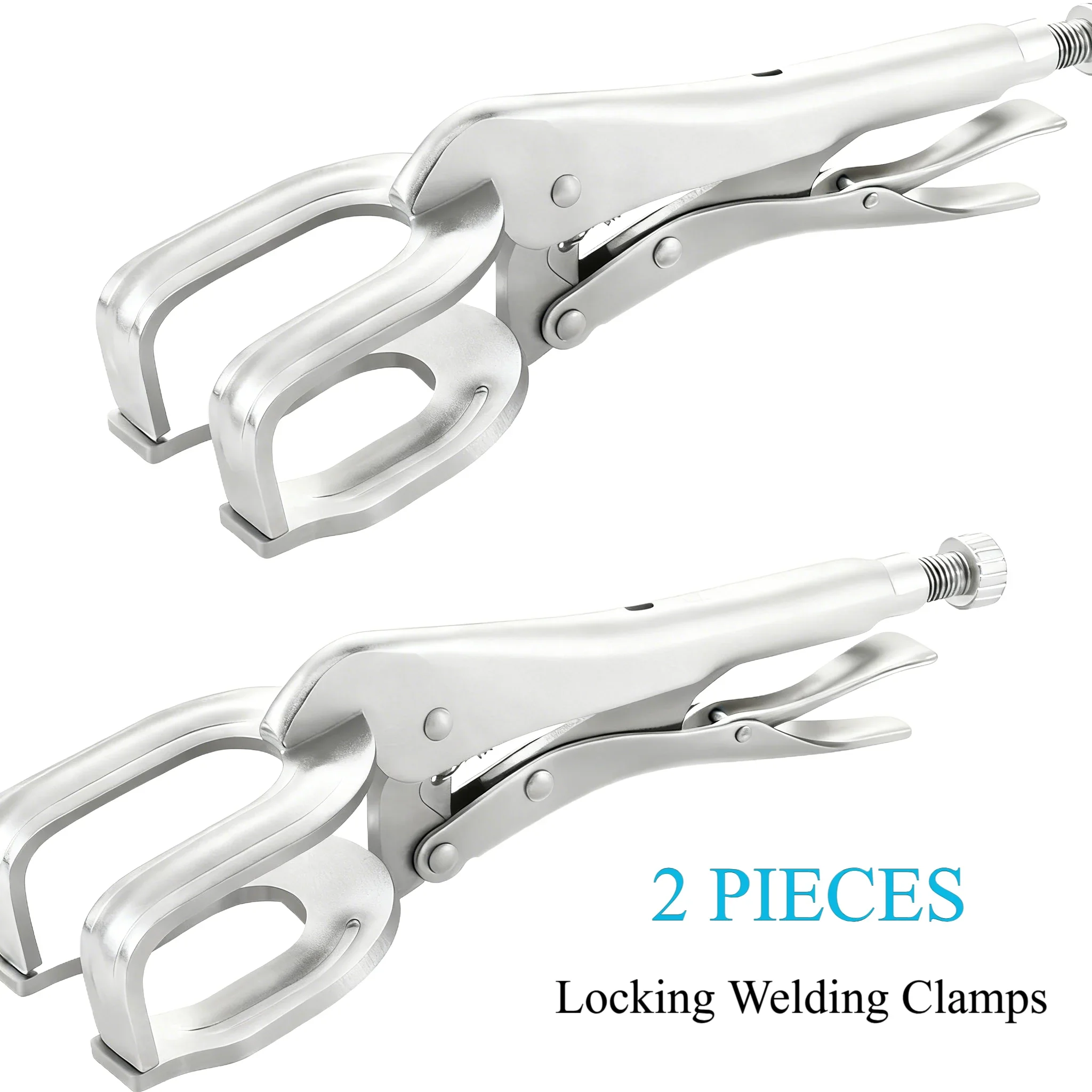 2-Piece Locking Welding Clamps,9-inch Locking Pliers Welding Clamp, U-shaped Jaw Max Capacity Up to 3.54