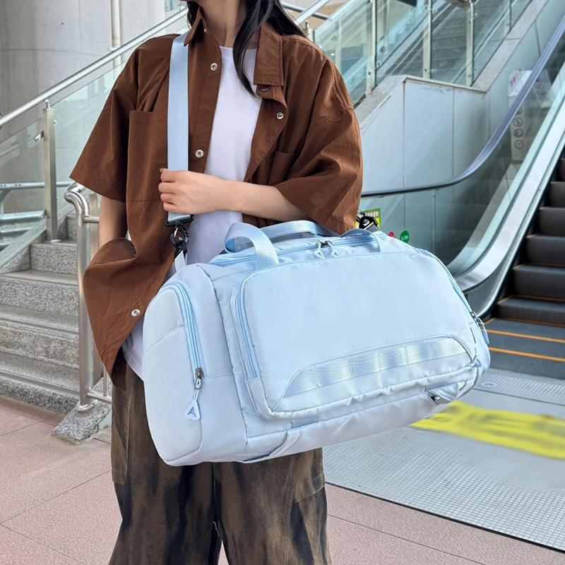 حقيبة اللياقة البدنية مع جيب للأحذية واليوجا والرياضة والسفر في الهواء الطلق ورحلة العمل حقيبة يد جافة ورطبة لمسافات قصيرة حقائب كتف للأمتعة