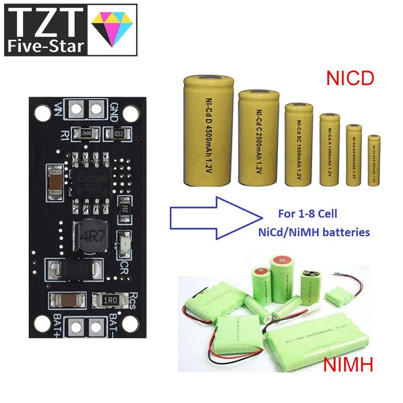 1-8 ячеек 1,2 в 2,4 В 3,6 В 4,8 в 6 в 7,2 в 8,4 в 9,6 в для никель-металлогидридной батареи, плата зарядного модуля