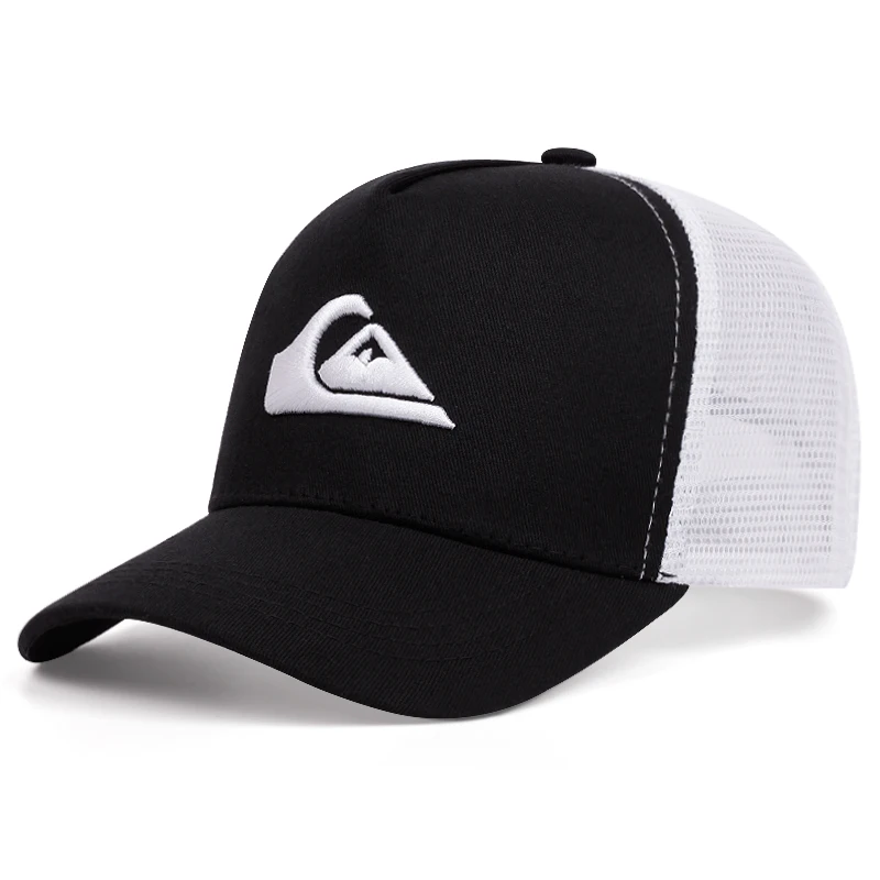 Simple symbol triangle Surfing Embroidery outdoors  baseball cap Summer breathability Hip hop mesh cap trucker hat image 2