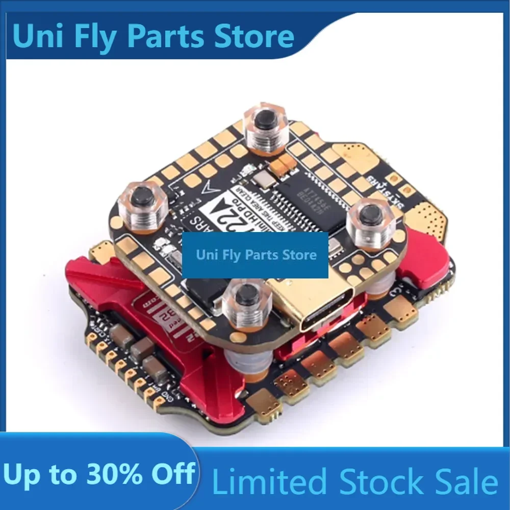 SKYSTARS F722FC &AM32 55A 4IN1 ESC MINI 20×20mm Stack 3-6S Baro Built-in OSD Full Color LED Support RC FPV Racing DronUniFly