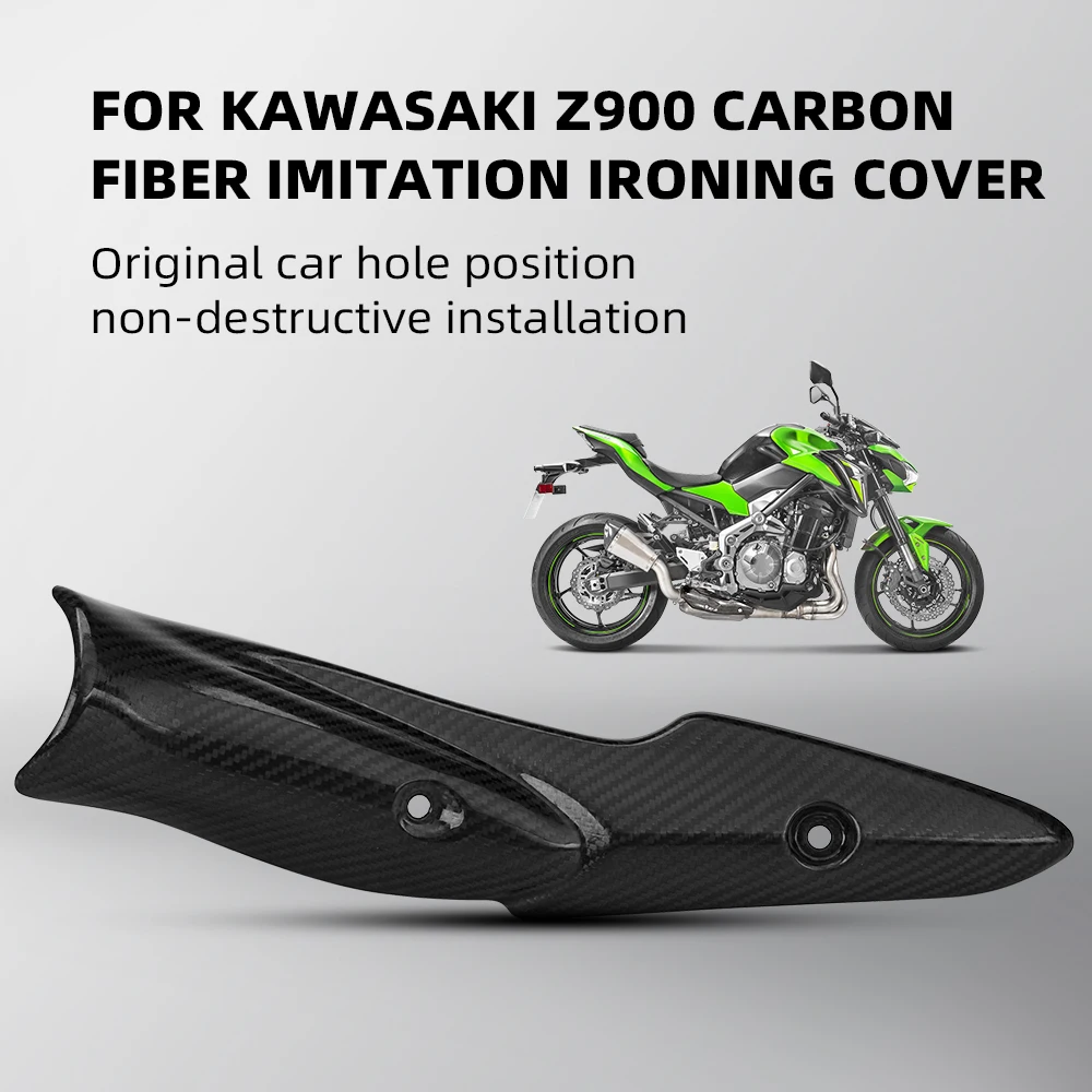 

Выхлопная система мотоцикла, среднее звено, труба из углеродного волокна, теплозащитный экран, защита от ожогов, подходит для Z900