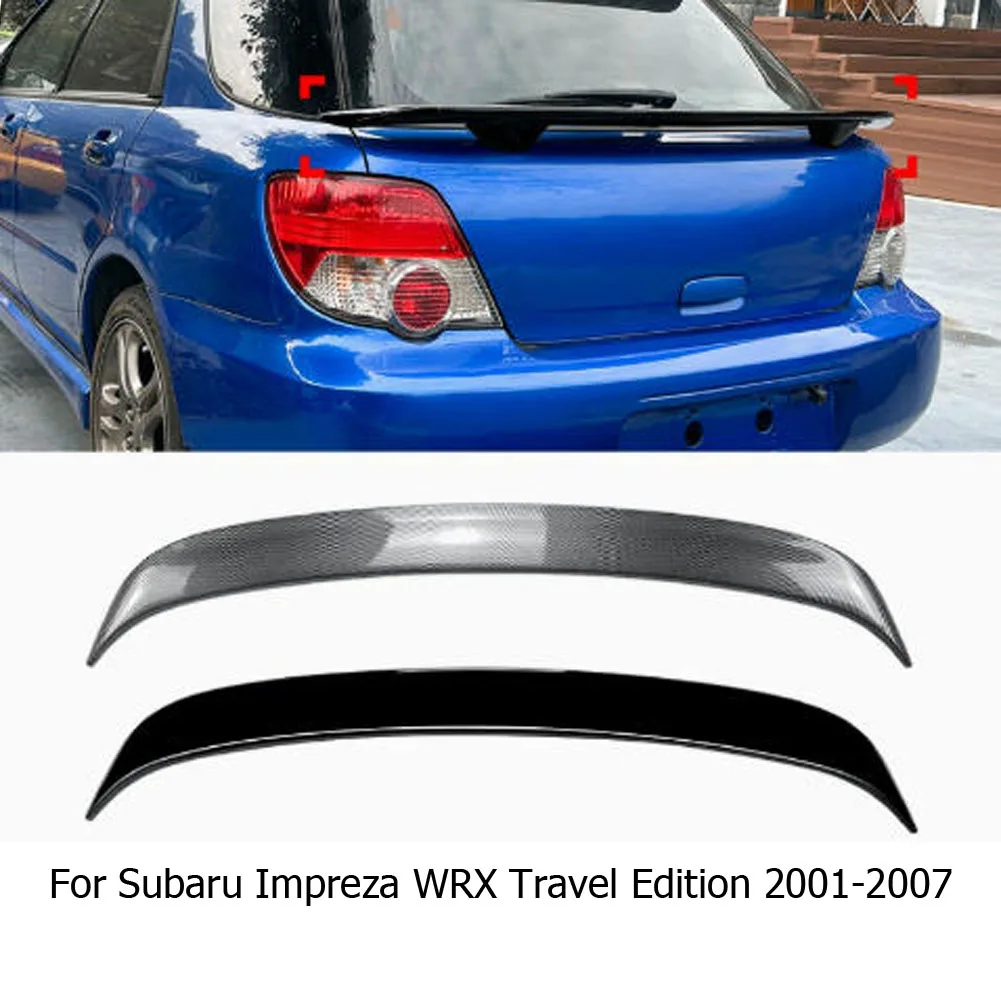 Rear Middle Spoiler Wing Car Tailgate Tail Boot Trunk Mid Center Splitter Lip For Subaru Impreza WRX Touring Wagon 2001-2007
