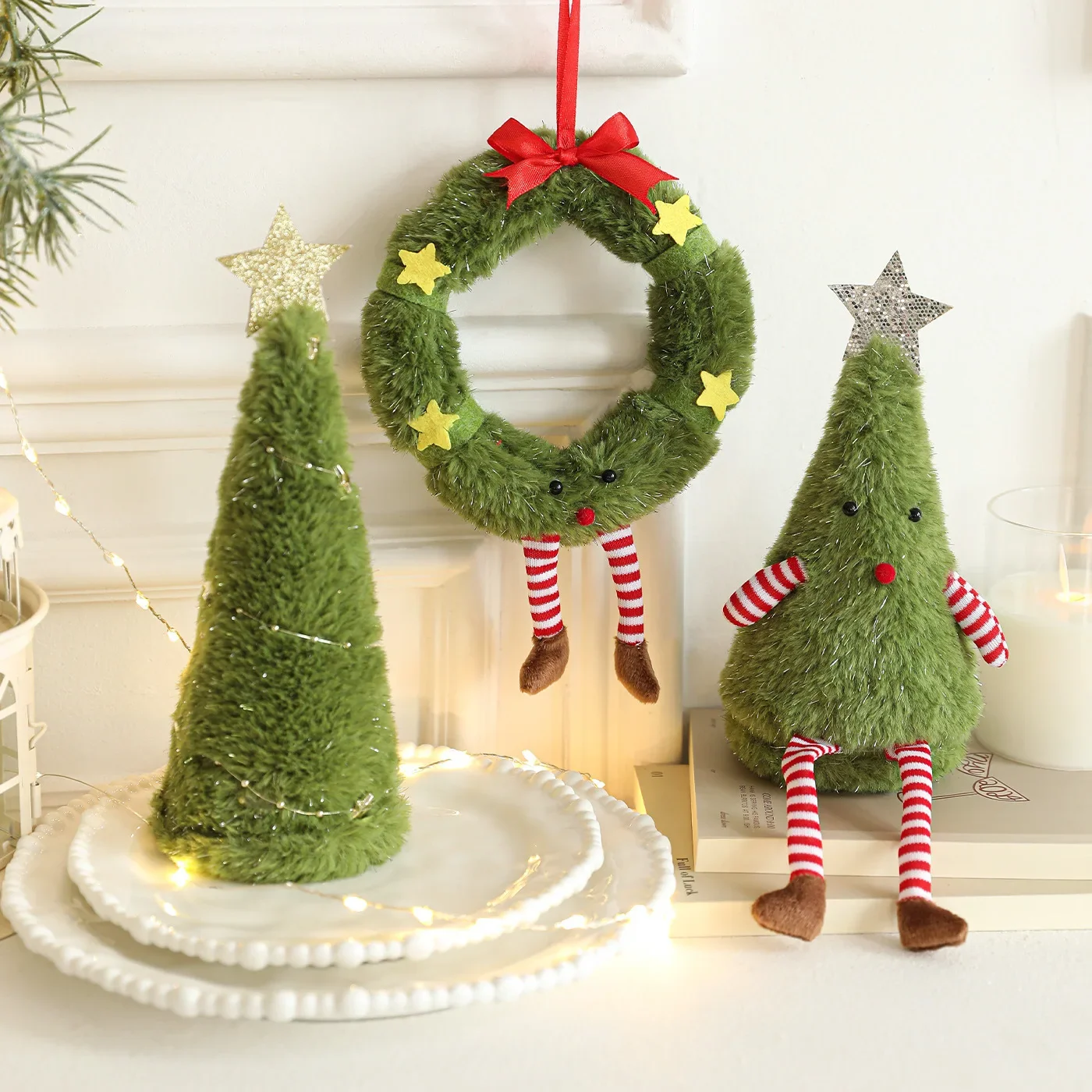 

Green Plush Christmas Tree Christmas Decorations Cute Dolls Home Party Doll Ornaments Home Decoration Decoration