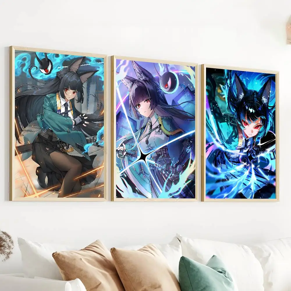Zenless Zone Zero Hoshimi Miyabi Cute Poster Gallery Prints Self Adhesive Home Decor Decoration Wall Decals Living Room Sticker
