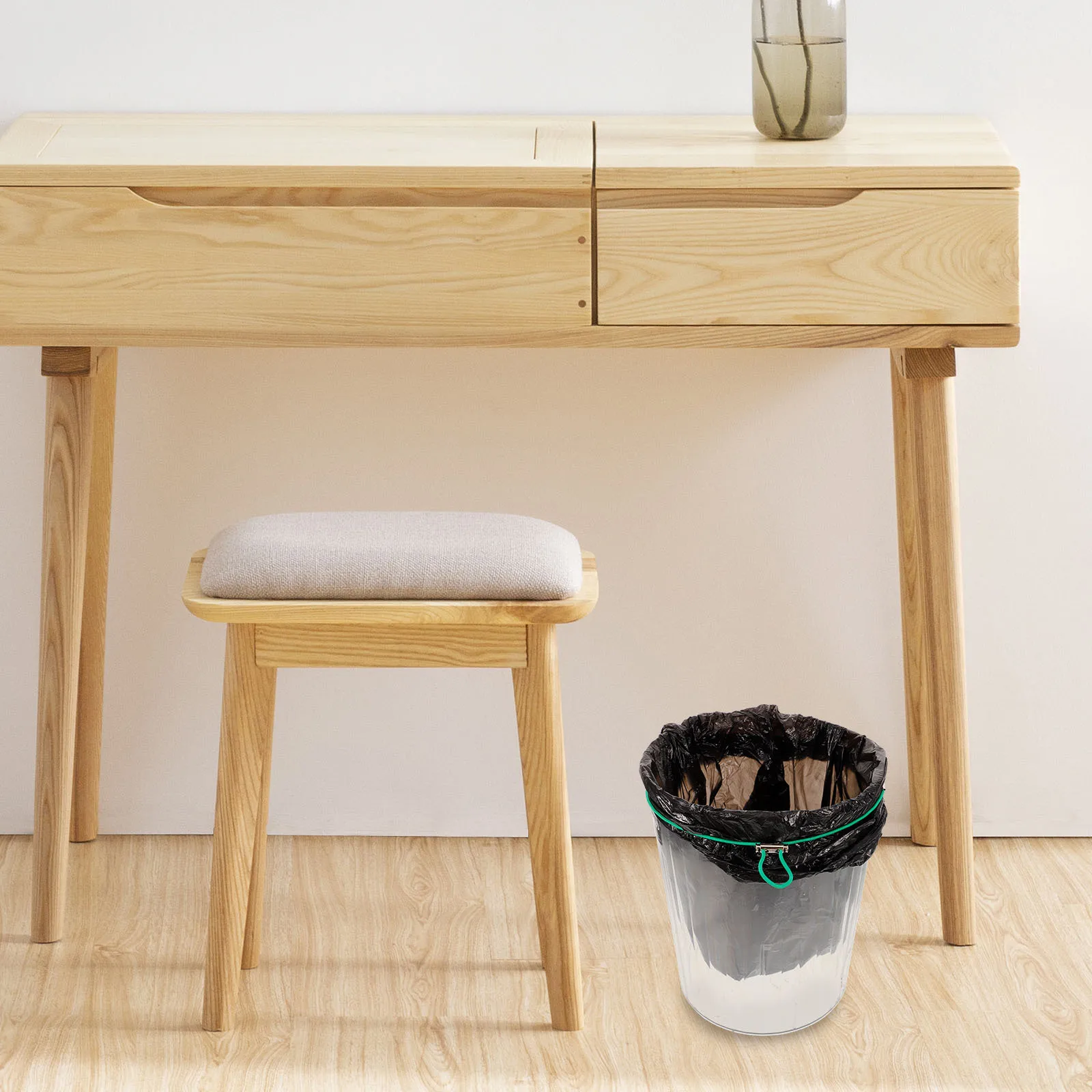 

6pcs Elastic Trash Bag Band Anti-Fall Garbage Bin Fixing Ring For Kitchen Hotel Office Household Use Waste Basket Band