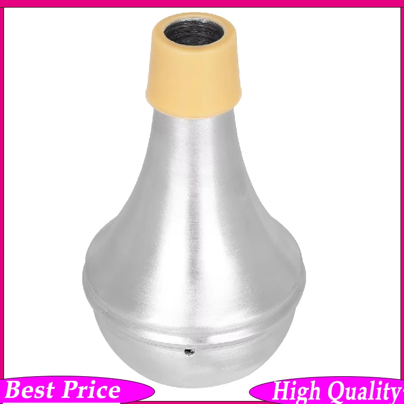 IRIN ND292 Aluminum Alloy Straight Mute for Trumpet – Silver Practice Mute with Rubber Seal, Quiet Sound Reduction For Beginners
