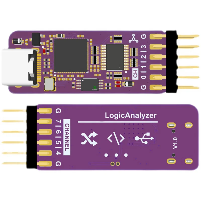 AC56-USB Logic Analyzer DLA Mini 24Mhz 8Ch Kanalen Hardware Debug Tool 5V MCU ARM FPGA Debugger