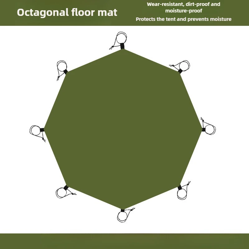 

Многоцелевой восьмиугольный коврик для пикника на открытом воздухе, утолщенная ткань Оксфорд, износостойкая водонепроницаемая палатка для кемпинга, влагостойкий коврик