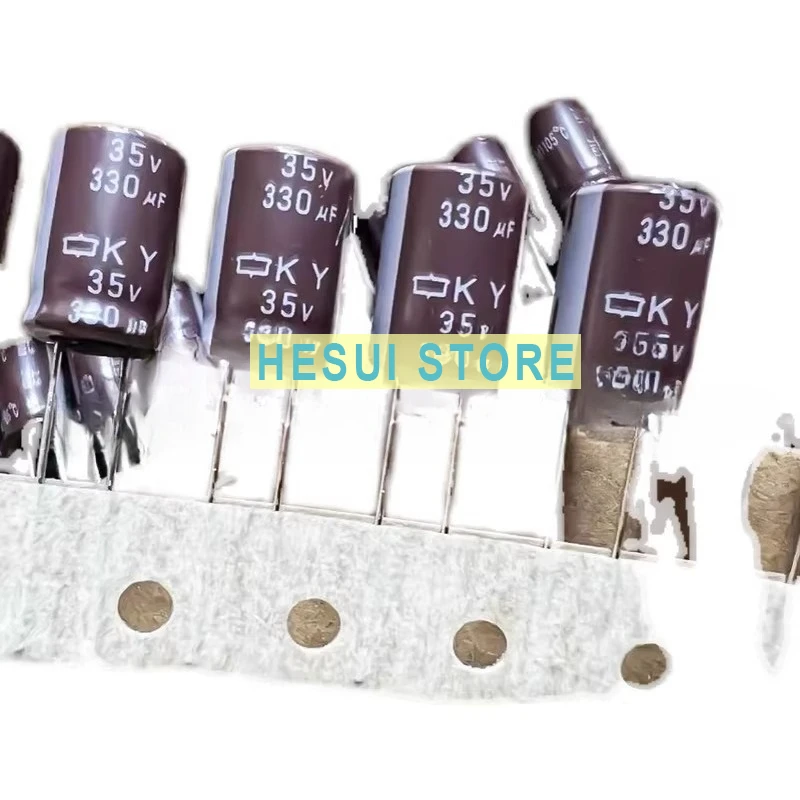 

10pcs EKY-350ETD331MJ16S black diamond electrolytic capacitor 35V330UF 10X16 KY high frequency low resistance