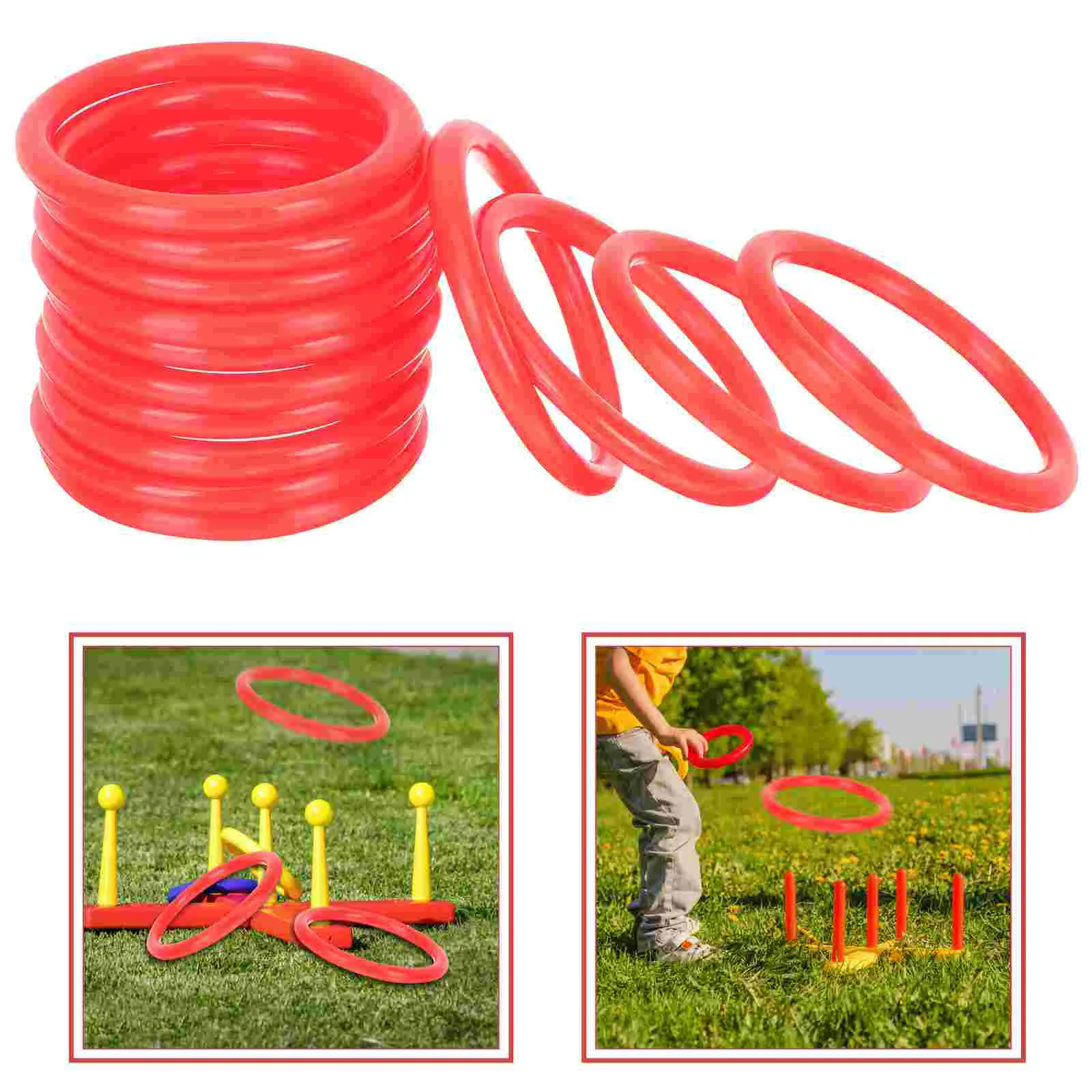 24 Pcs Plastic Toss Rings Outdoor Interesting Throwing Toys Funny Portable Children’s Game for