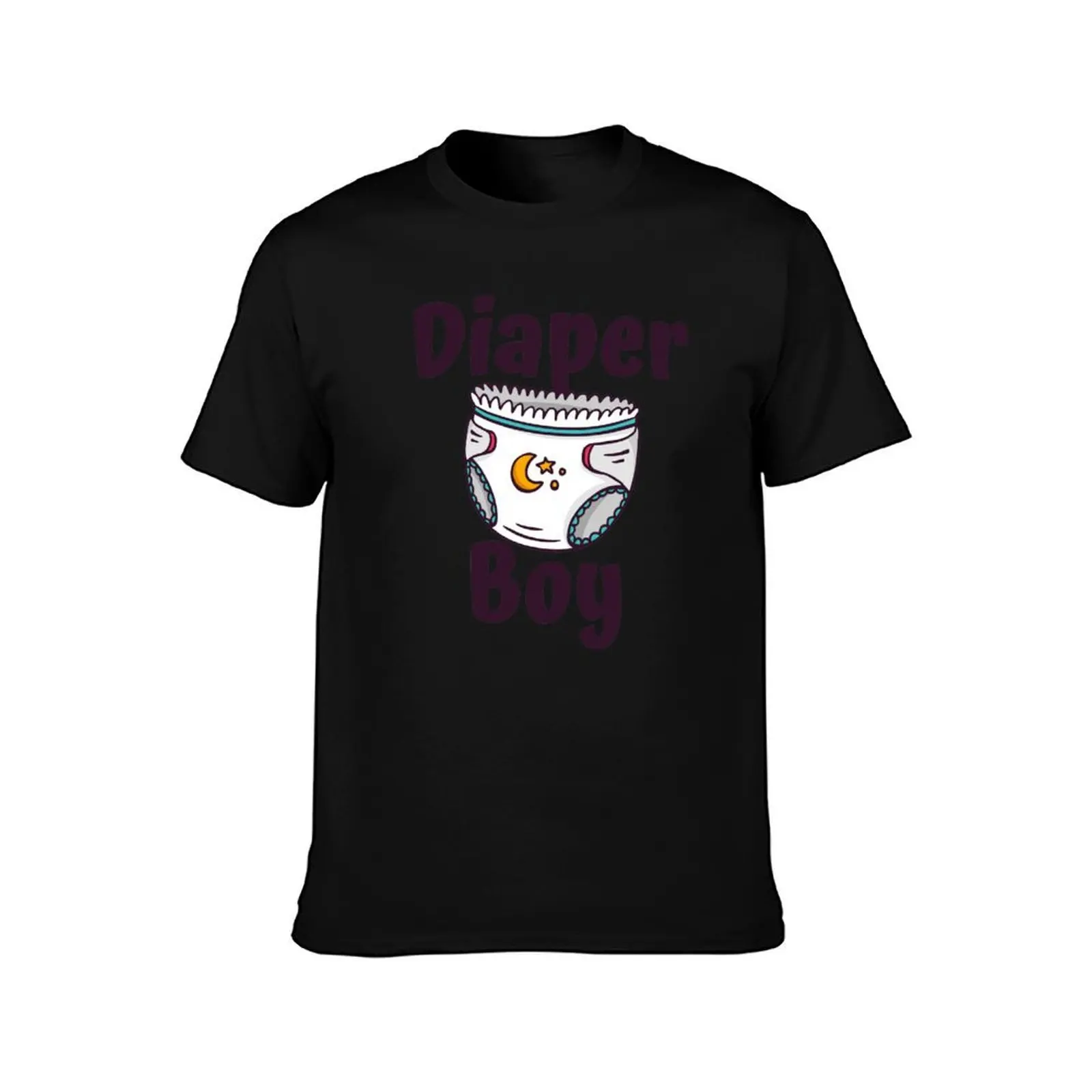 ABDL Diaper Boy DDLG adult baby diaper T-Shirt, Summer Casual Cotton Tee, Oversized Streetwear Tops, Vintage Graphic Print