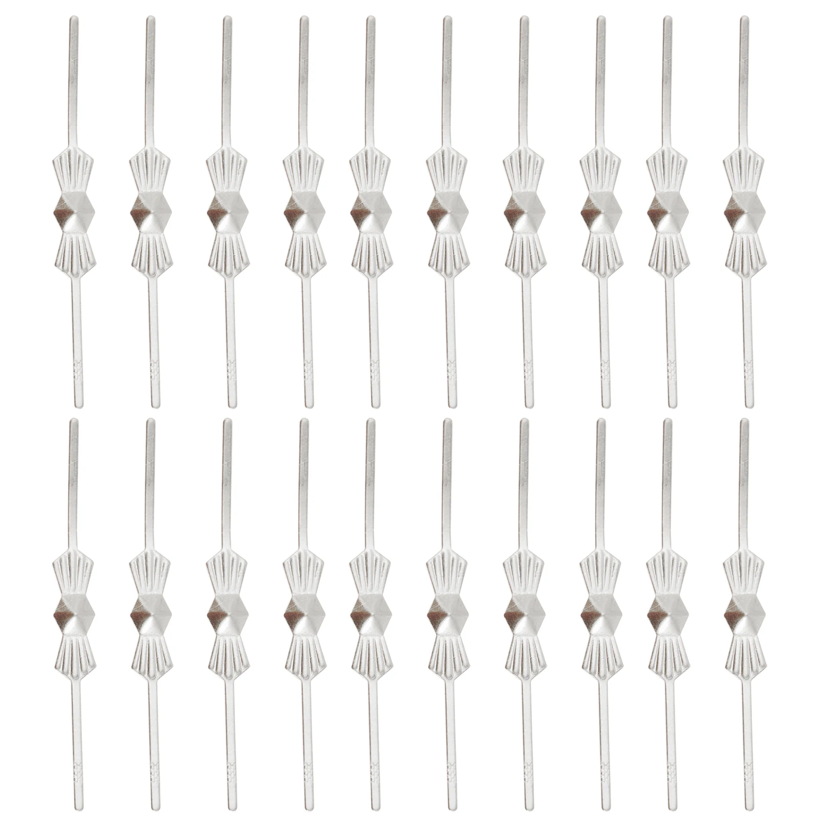 

200 Pcs Bead Curtain Buckle Silver 40cm Chandelier Connector Metal Parts Ceiling Light Chandelier Parts Clips Bow Tie