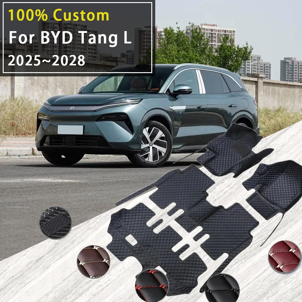 

Car Floor Mats For BYD Tang L Sealion 8 2025 2026 2027 2028 Waterproof Pads Leather Foot Carpets Floor Covers Auto Accessories