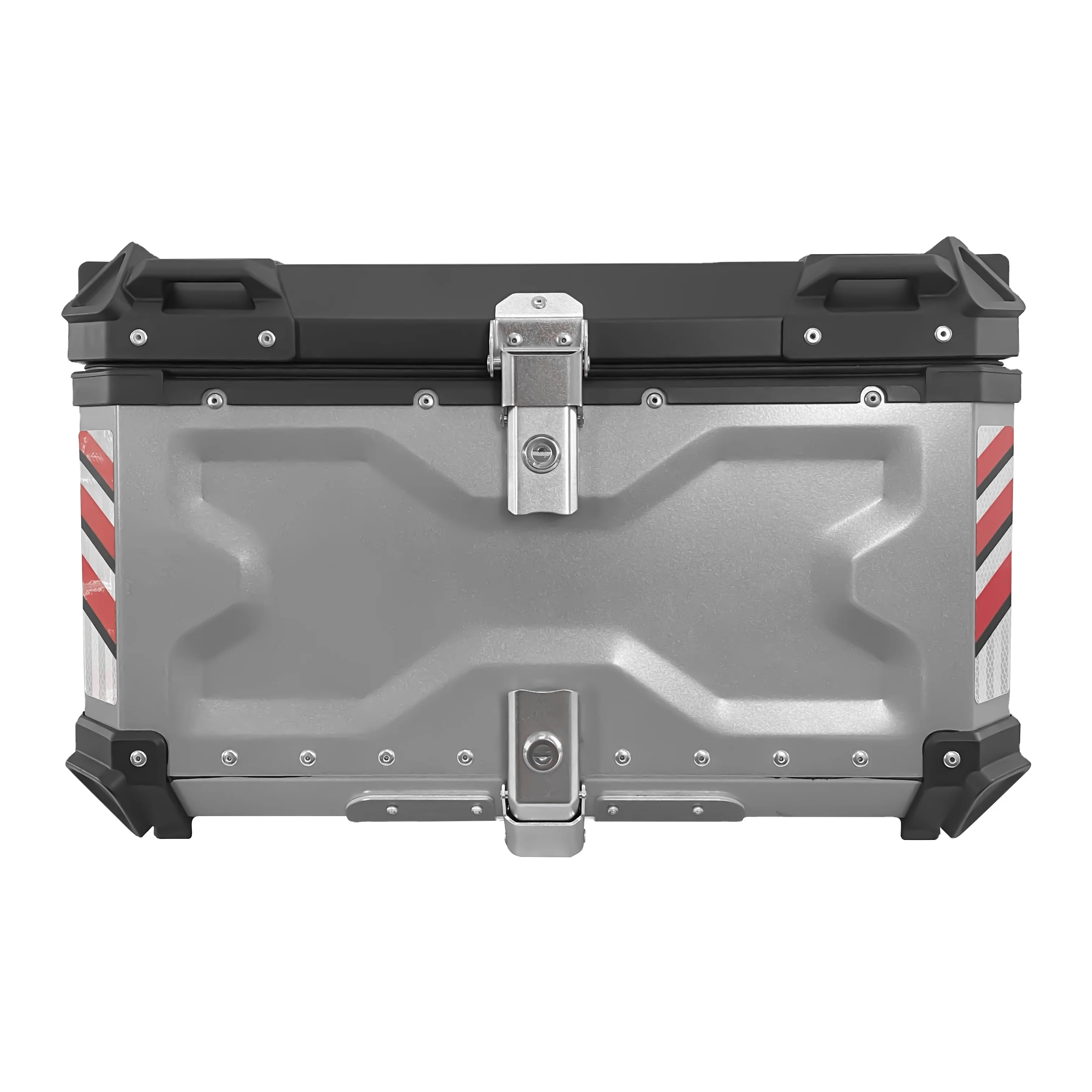 

top sale 85L motorcycle accessories Waterproof motorcycle top alloy box black top box alloy motorcycle
