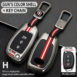 Metal Car Key Cover Fob Case Shell for Hyundai Solaris Creta Ix25 Kona Tucson Sonata FE I40 Elantra Ix35 I20 Ix45 HB20 Accent