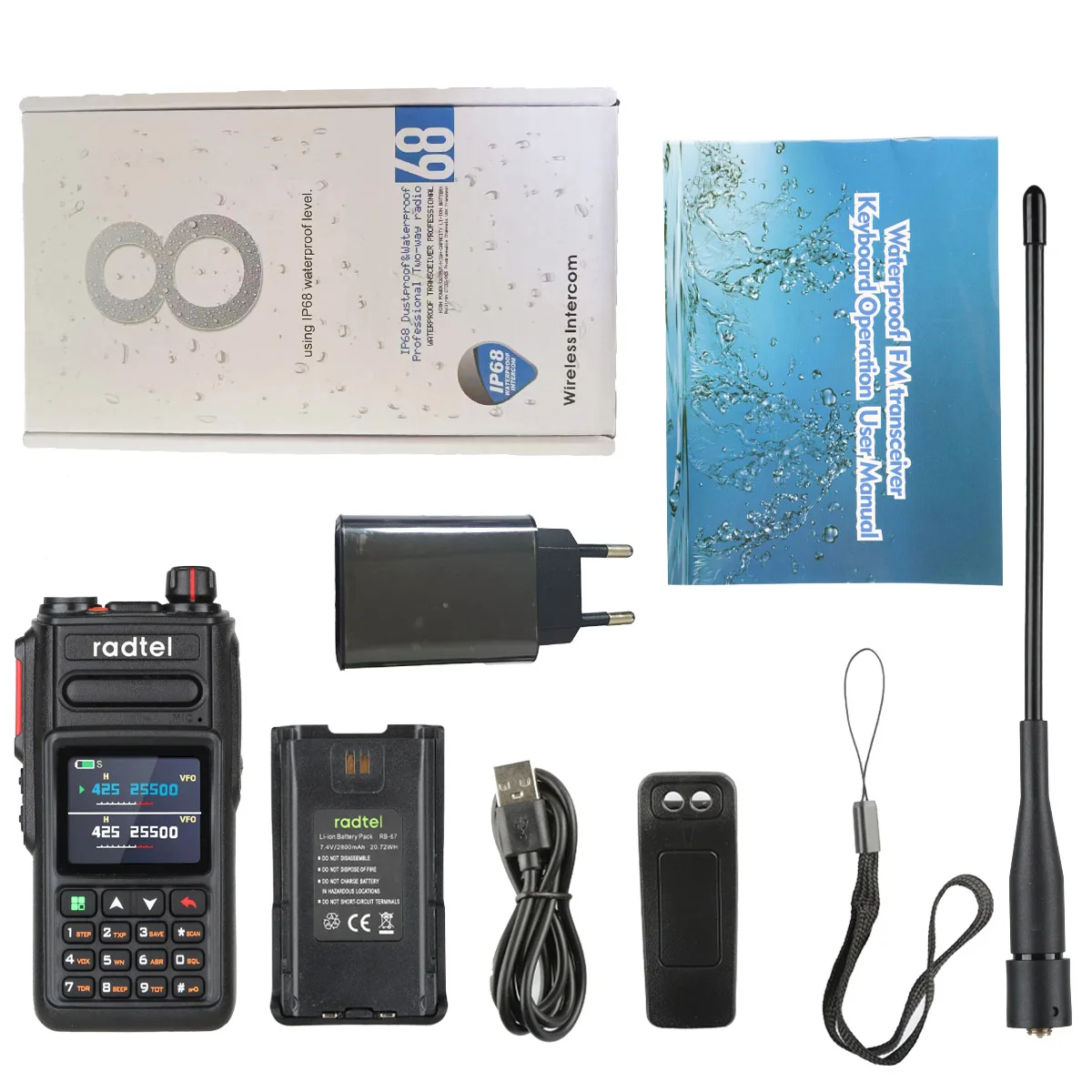 Radtel RT-462 wasserdicht noaa wetter kanal voll band ham amateur 2 weg radio 199ch walkie talkie am air aviation band satcom