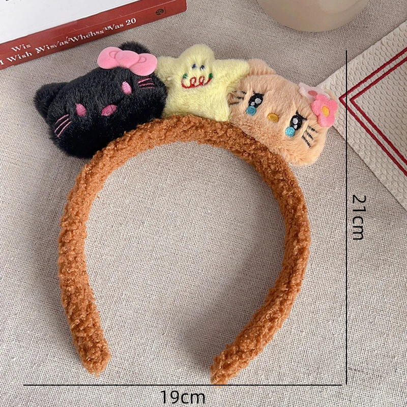 Kawaii Cartoon Cat Sauna Band, Kawaii Sweet KT Cat, Non-ALD Wash Face Makeup, Accessoires pour cheveux, Cadeaux pour femmes et filles