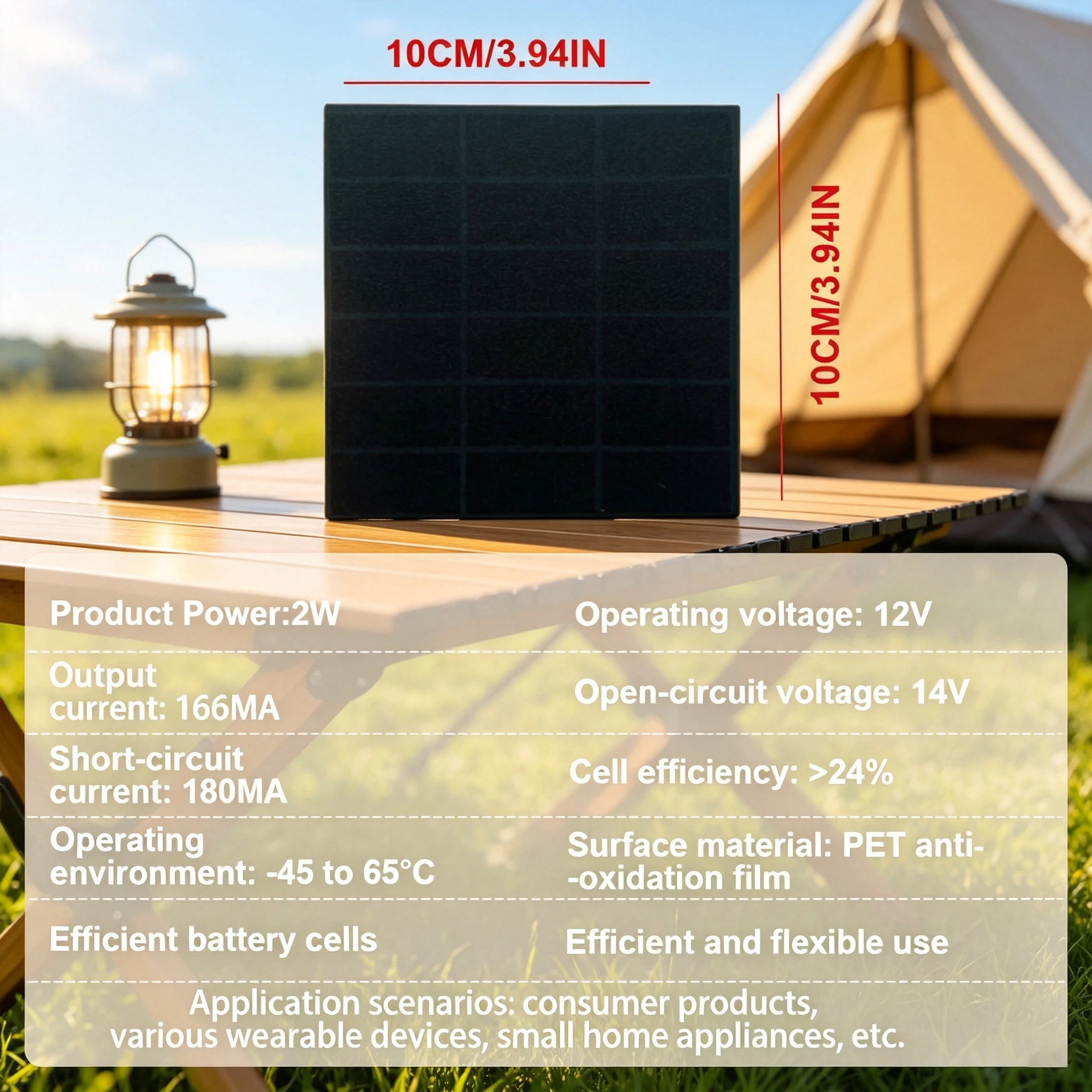 DIY solar photovoltaic panels, low voltage 6V/12V solar panels, PET solar panels compact solar photovoltaic charging panels